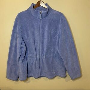 LL Bean Cozy Blue Full-Zip Fleece Jacket Size 3X